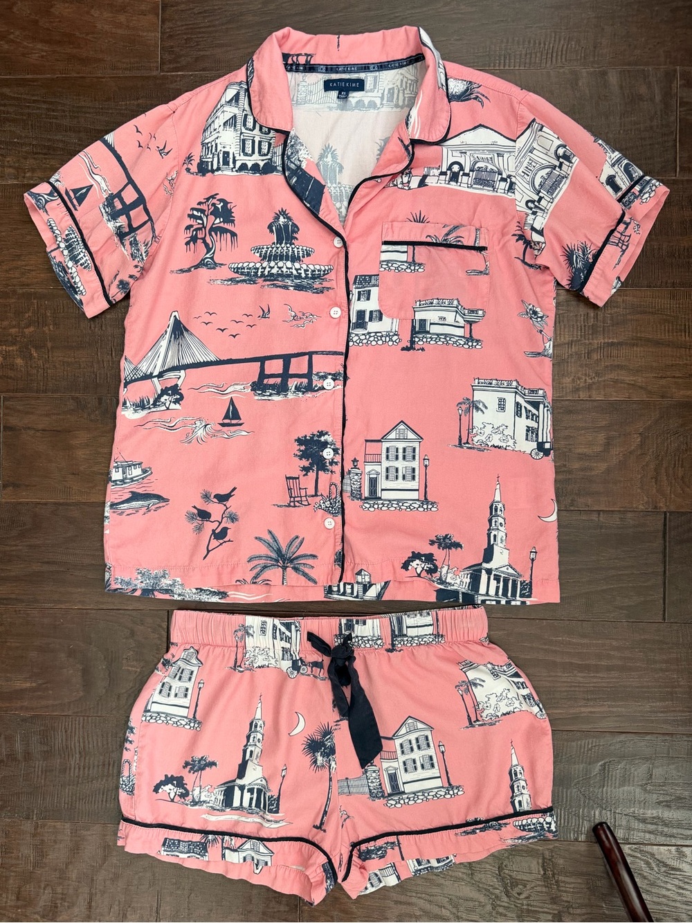 Katie Kime Charleston, SC themed pajama shorts set